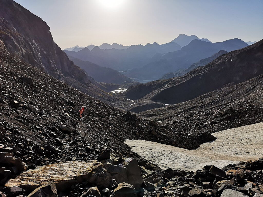Fernwanderung G11 Spanien - Geröllfeld am Höllenpass.