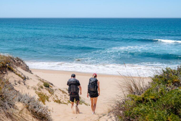 Wandern auf der Rota Vicentina in Portugal.