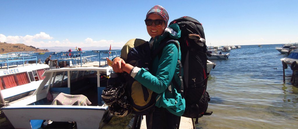Melissa Gaus bei ihrem Backpacking-Trip durch Bolivien.