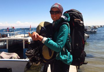 Melissa Gaus bei ihrem Backpacking-Trip durch Bolivien.