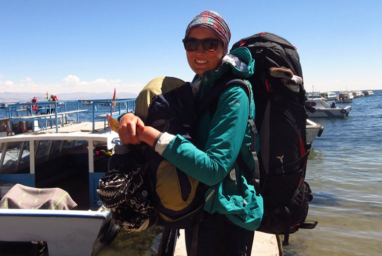 Melissa Gaus bei ihrem Backpacking-Trip durch Bolivien.