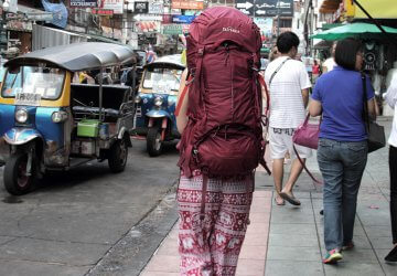 Mit dem Rucksack durch Thailand.