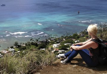 Tatonka The Trekkin' Crew -Nicole Thomas auf Waikiki, Hawaii.