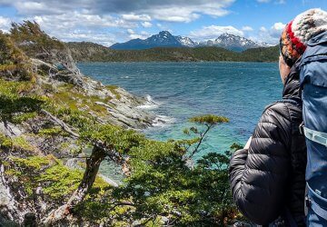 Trekking in Patagonien. Katrin in Chile.