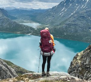 Trekking im Nationalpark Jotunheimen in Norwegen.