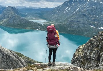 Trekking im Nationalpark Jotunheimen in Norwegen.